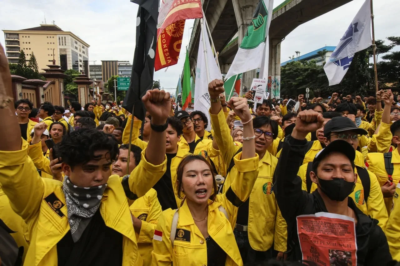 Demo Mahasiswa di Bundaran HI