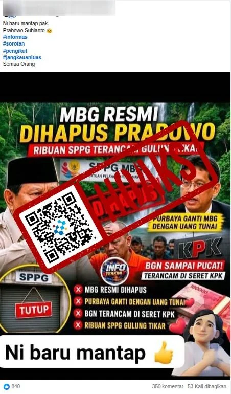 Presiden Prabowo Resmi Hapus MBG