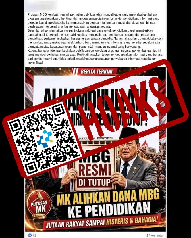 MK hentikan Makan Bergizi Gratis