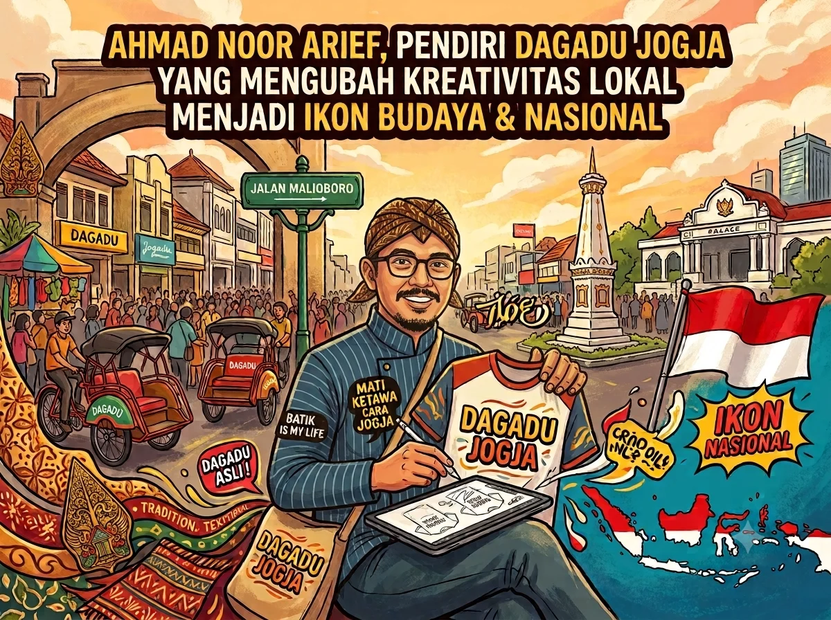 Ahmad Noor Arief, Pendiri Dagadu Jogja yang Mengubah Kreativitas Lokal Menjadi Ikon Budaya dan Nasional