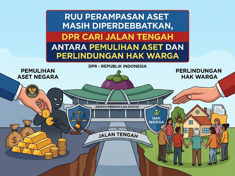 RUU Perampasan Aset Masih Diperdebatkan, DPR Cari Jalan Tengah Antara Pemulihan Aset dan Perlindungan Hak Warga