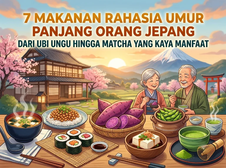 7 Makanan Rahasia Umur Panjang Orang Jepang, Dari Ubi Ungu hingga Matcha yang Kaya Manfaat