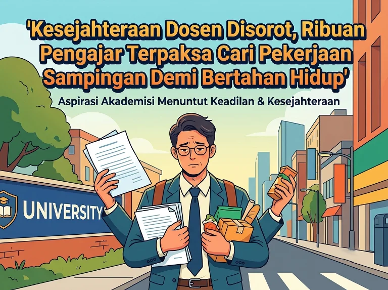 Kesejahteraan Dosen Disorot, Ribuan Pengajar Terpaksa Cari Pekerjaan Sampingan Demi Bertahan Hidup