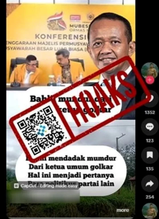 Bahlil Lahadalia mundur dari Golkar