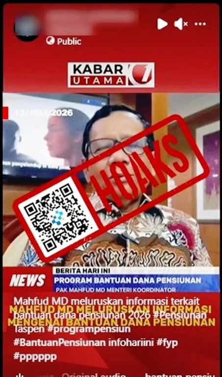 Hoaks Dana Bantuan Pensiun