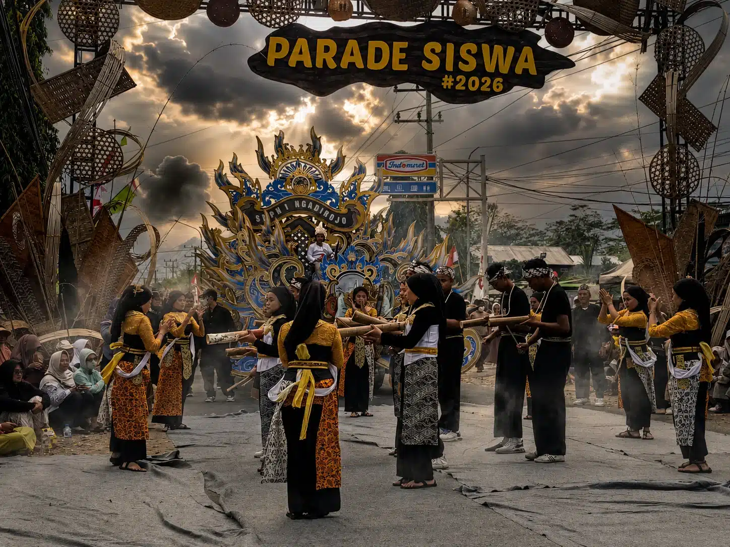 Ronthek SMPN 1 Ngadirojo Pukau Warga, “Suara Jiwa” Pelajar Menggema di Parade HUT Ke-81 RI