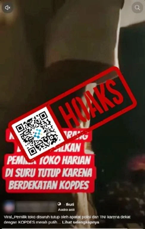 [CEK FAKTA] Video Toko Dipaksa Tutup karena Kopdes Ternyata Rekaman Lama