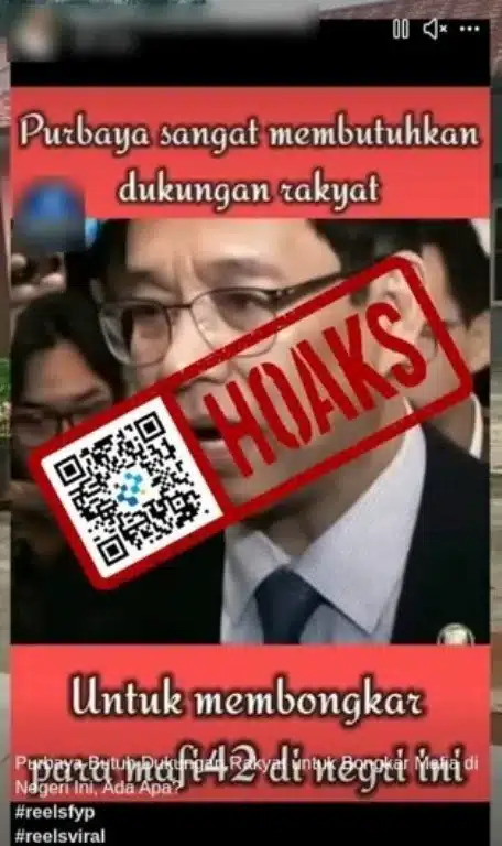 hoaks Purbaya
